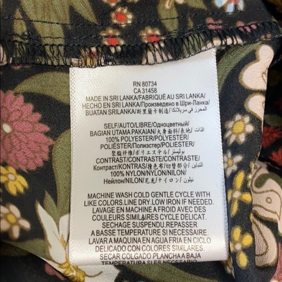 𝅺bcbgeneration floral tunic partial sheer top size XXS - Picture 6 of 6